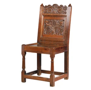 Early 17th Century Carved Oak Single Chair